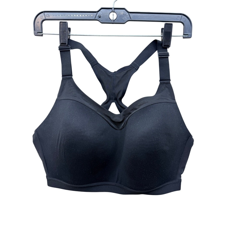 Victoria's Secret On‎ Point Sports Bra Black Racerback High Impact 36DDD